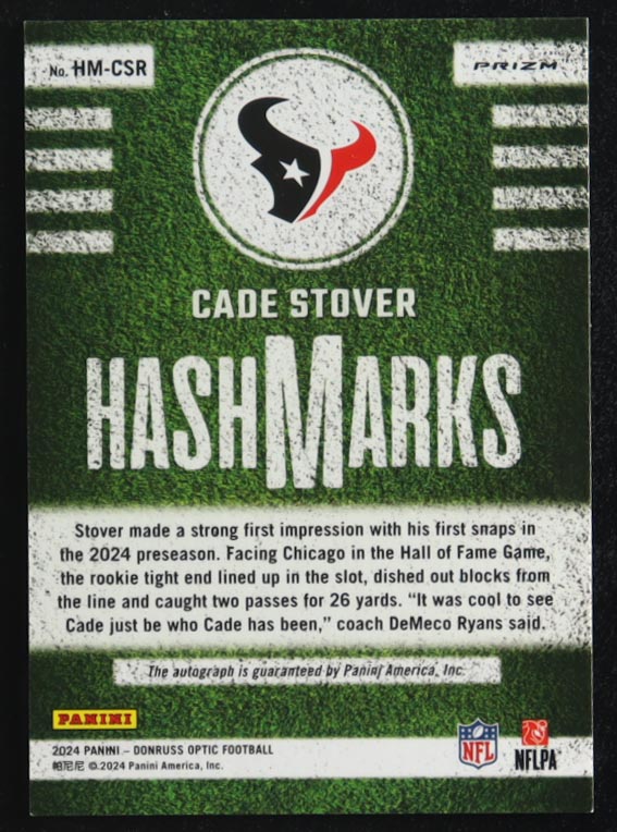 Cade Stover 2024 Donruss Optic Hash Marks #22 RC at PristineAuction.com Cade Stover 2024 Donruss Optic Hash Marks #22 RC at PristineAuction.com