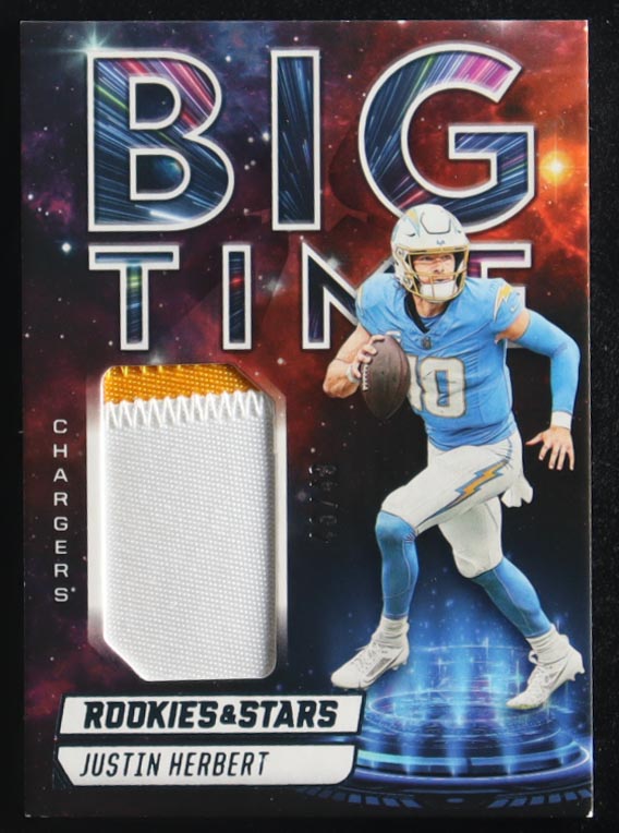 Justin Herbert 2024 Rookies and Stars Big Time Materials Prime #12 #43/49 at PristineAuction.com Justin Herbert 2024 Rookies and Stars Big Time Materials Prime #12 #43/49 at PristineAuction.com
