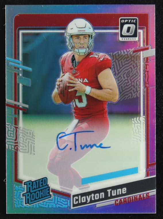 Clayton Tune 2023 Donruss Optic Rated Rookies Autographs Holo #202 RC #93/150 at PristineAuction.com Clayton Tune 2023 Donruss Optic Rated Rookies Autographs Holo #202 RC #93/150 at PristineAuction.com