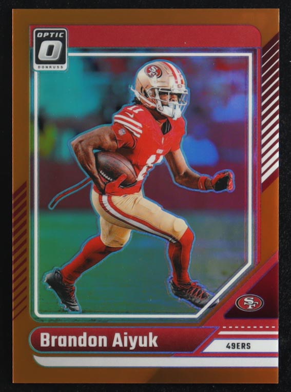 Brandon Aiyuk 2024 Donruss Optic Orange #173 #177/249 at PristineAuction.com Brandon Aiyuk 2024 Donruss Optic Orange #173 #177/249 at PristineAuction.com