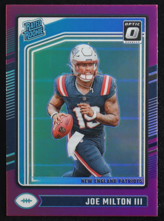 Joe Milton III 2024 Donruss Optic Pink #255 RR RC at PristineAuction.com Joe Milton III 2024 Donruss Optic Pink #255 RR RC at PristineAuction.com