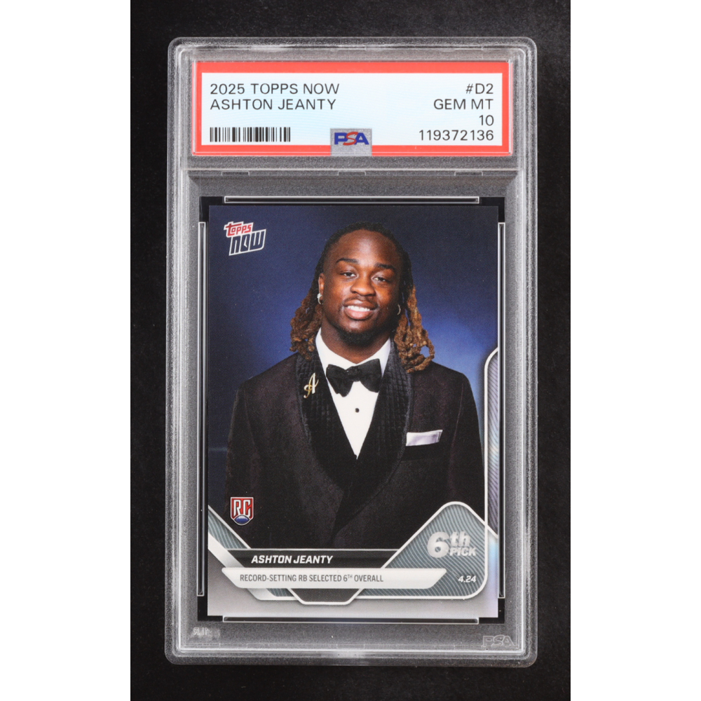 Ashton Jeanty 2025 Topps Now #D2 RC (PSA 10) at PristineAuction.com