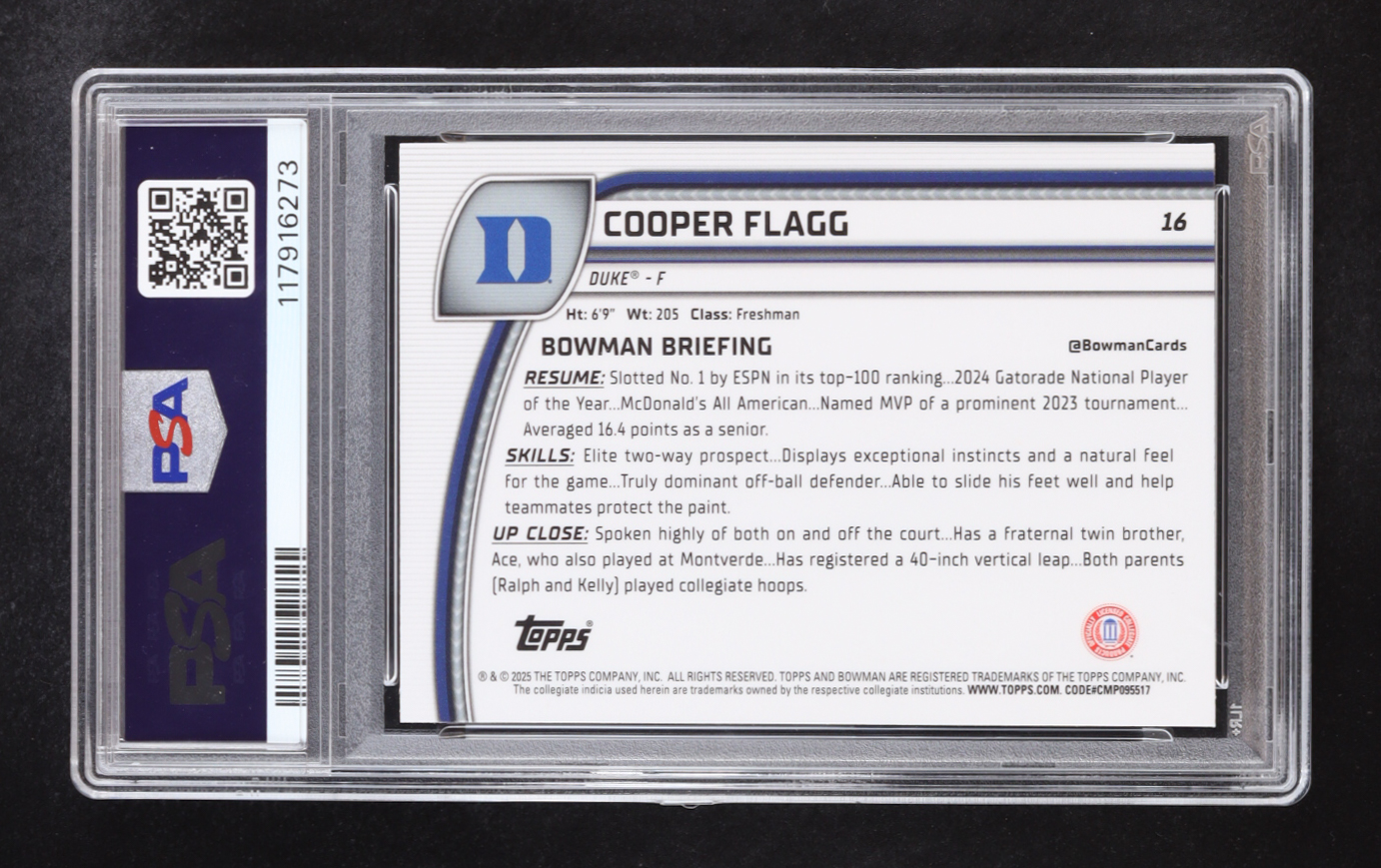 Cooper Flagg 2024 Bowman Chrome University Green Shimmer #16 RC (PSA 10) at PristineAuction.com Cooper Flagg 2024 Bowman Chrome University Green Shimmer #16 RC (PSA 10) at PristineAuction.com