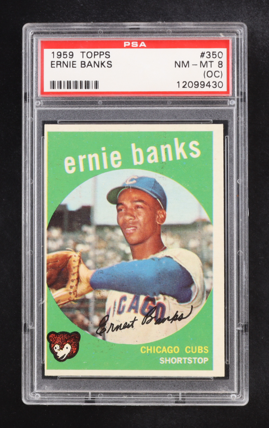 Ernie Banks 1959 Topps #350 (PSA 8) (OC) at PristineAuction.com Ernie Banks 1959 Topps #350 (PSA 8) (OC) at PristineAuction.com