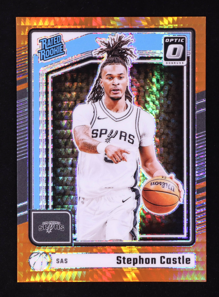 Stephon Castle 2024-25 Donruss Optic Hyper Orange #254 #267/299 RR RC