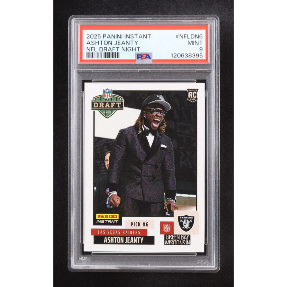 Ashton Jeanty 2025 Panini Instant #NFLDN-6 | NFL Draft Night RC (PSA 9) at PristineAuction.com