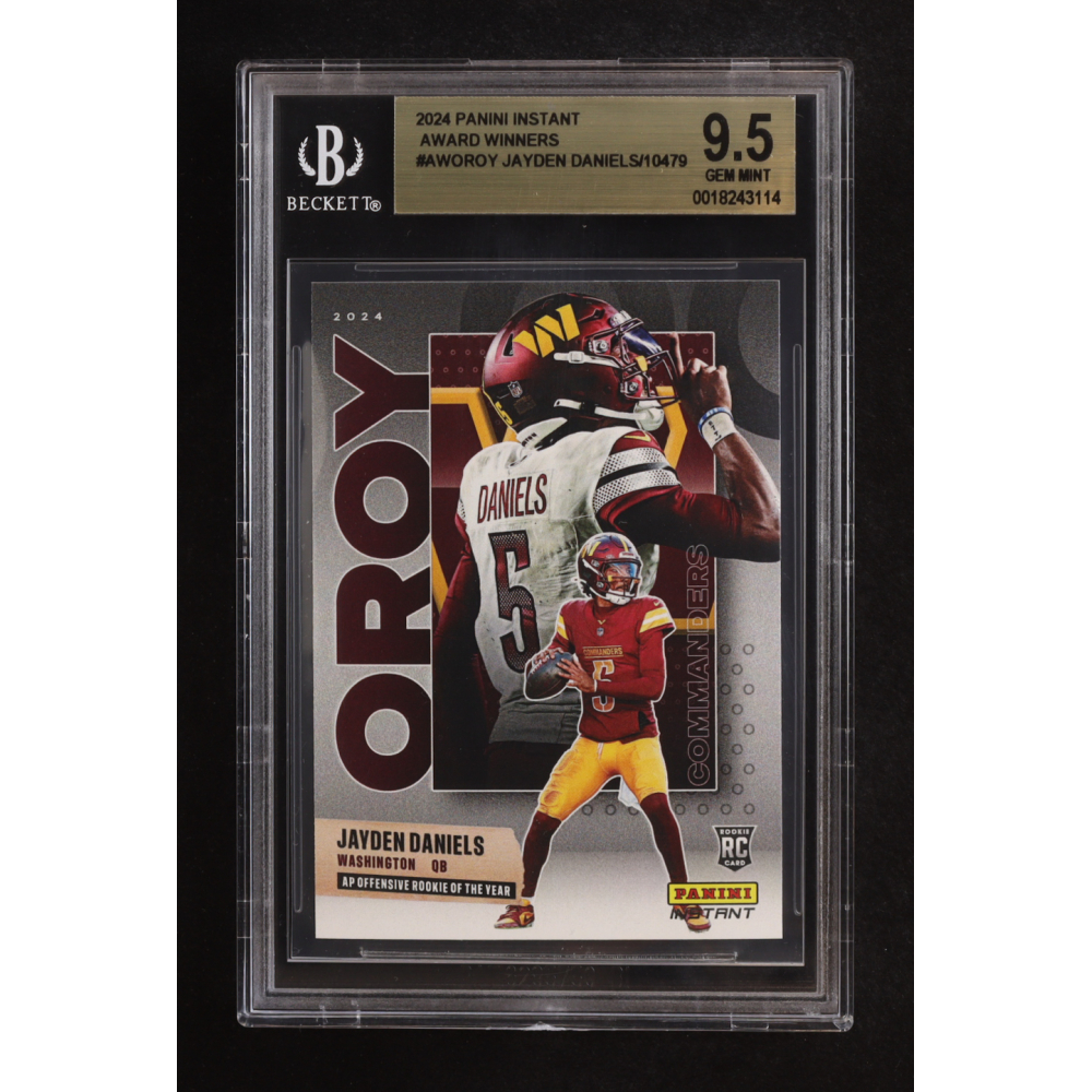 Jayden Daniels 2024 Panini Instant Award Winners #AWOROY RC (BGS 9.5) at PristineAuction.com