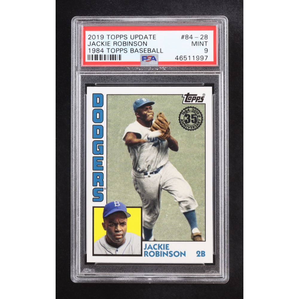 Jackie Robinson 2019 Topps Update / 1984 Topps #84-28 (PSA 9) at PristineAuction.com