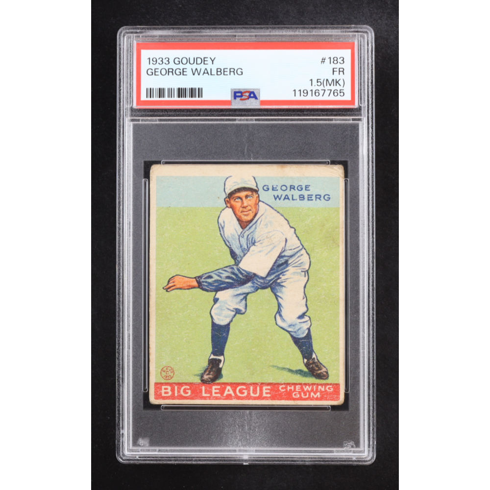 George Walberg 1933 Goudey #183 (PSA 1.5) (MK) at PristineAuction.com