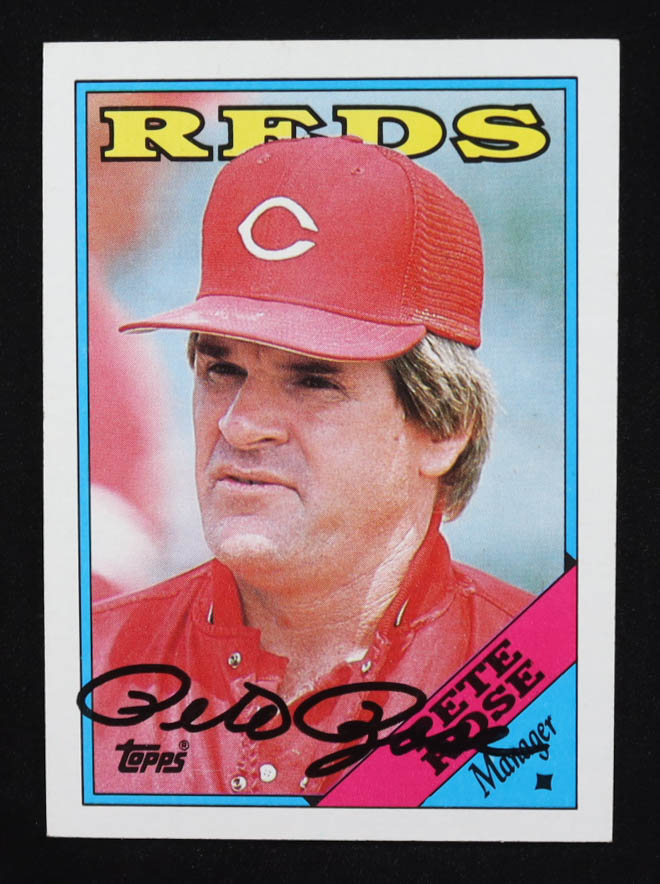 Pete Rose Signed 1988 Topps #475 MG (Beckett) at PristineAuction.com Pete Rose Signed 1988 Topps #475 MG (Beckett) at PristineAuction.com
