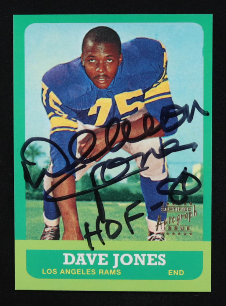 Deacon Jones Signed 1997 Topps Stars Rookie Reprints #6 Inscribed "HOF 80" (Beckett)