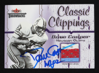 Dave Casper Signed 2002 Fleer Throwbacks Classic Clippings #3 Inscribed "HOF 02" (Beckett) at PristineAuction.com