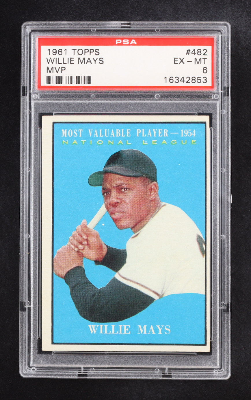 WIllie Mays 1961 Topps MVP #482 (PSA 6) at PristineAuction.com WIllie Mays 1961 Topps MVP #482 (PSA 6) at PristineAuction.com