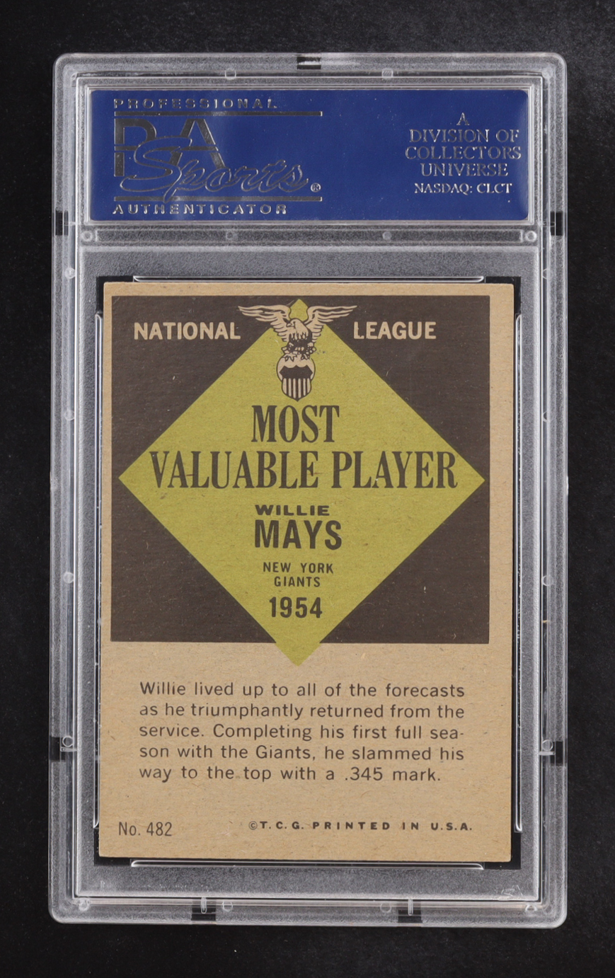 WIllie Mays 1961 Topps MVP #482 (PSA 6) at PristineAuction.com WIllie Mays 1961 Topps MVP #482 (PSA 6) at PristineAuction.com