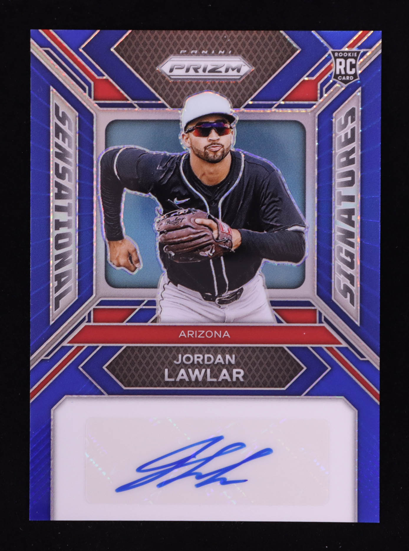 Jordan Lawlar 2024 Panini Prizm Sensational Signatures Prizms Blue #3 #16/49 at PristineAuction.com Jordan Lawlar 2024 Panini Prizm Sensational Signatures Prizms Blue #3 #16/49 at PristineAuction.com