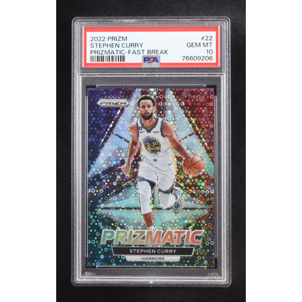 Stephen Curry 2022 Panini Prizm Prizmatic Fast Break #22 (PSA 10) at PristineAuction.com