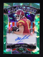 Drake London 2022 Leaf Valiant All-American Autographs Crystal Green #AADL1 RC #24/30 at PristineAuction.com