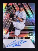 Chase Burns 2024 Press Pass Premium Autograph Reflector Prismatic Silver #BACB2 RC #32/35 at PristineAuction.com