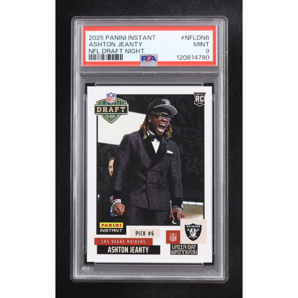 Ashton Jeanty 2025 Panini Instant #NFLDN-6 | NFL Draft Night RC (PSA 9) at PristineAuction.com