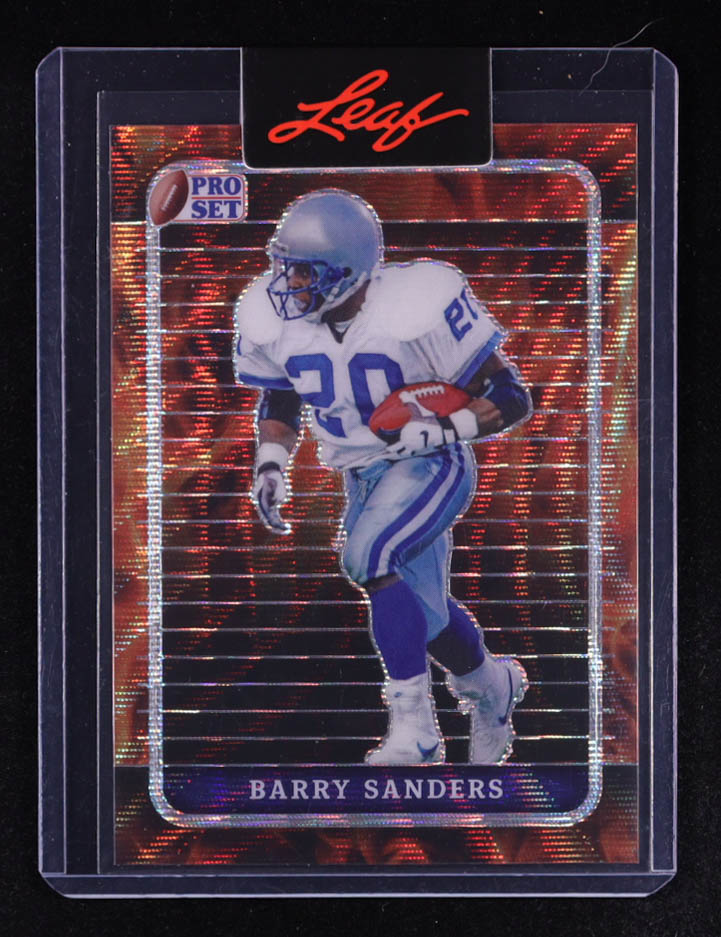 Barry Sanders Leaf Pro Set Fire Pulsar Pre-Production Proof #NNO #1/1 at PristineAuction.com Barry Sanders Leaf Pro Set Fire Pulsar Pre-Production Proof #NNO #1/1 at PristineAuction.com