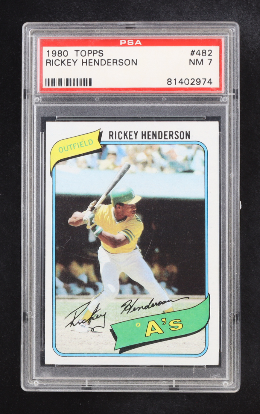 Rickey Henderson 1980 Topps #482 RC (PSA 7) at PristineAuction.com Rickey Henderson 1980 Topps #482 RC (PSA 7) at PristineAuction.com