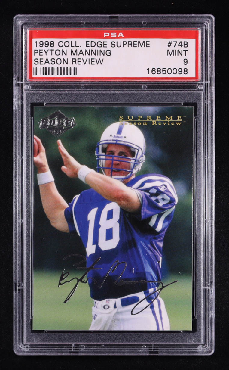 Peyton Manning 1998 CE Supreme Season Review #74B RC (PSA 9) at PristineAuction.com Peyton Manning 1998 CE Supreme Season Review #74B RC (PSA 9) at PristineAuction.com