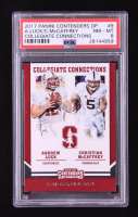 Andrew Luck / Christian McCaffrey RC 2017 Panini Contenders Draft Picks Collegiate Connections #9 RC (PSA 8) at PristineAuction.com