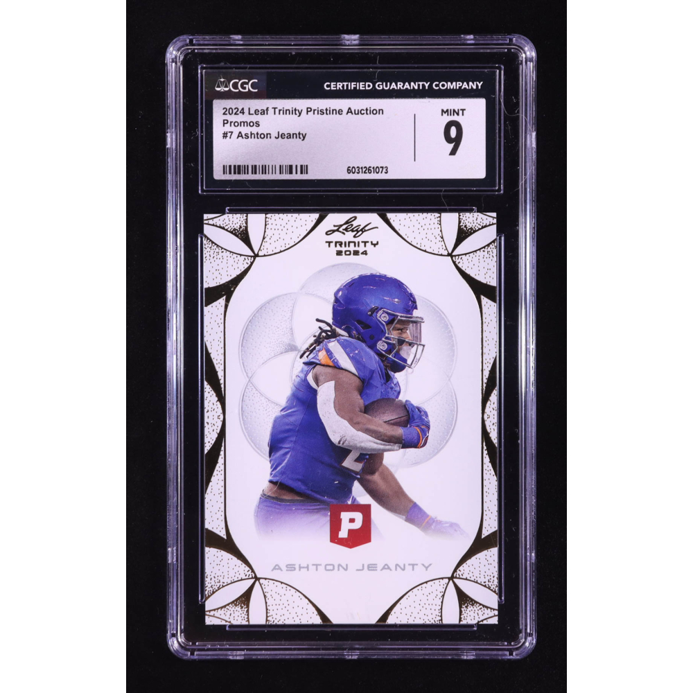 Ashton Jeanty 2024 Leaf Trinity Pristine Auction Promo #7 RC (CGC 9) at PristineAuction.com