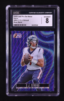 C.J. Stroud 2023 Leaf Pro Set Metal Retro Wave Blue #RB-17 #5/6 RC (CGC 8) at PristineAuction.com