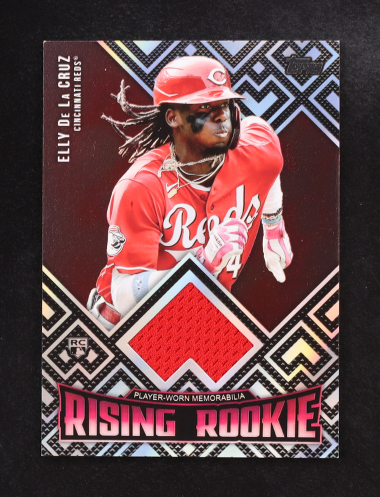 Elly De La Cruz 2024 Topps Rising Rookie Relic Player Worn Memorabilia #RRR-ED RC at PristineAuction.com Elly De La Cruz 2024 Topps Rising Rookie Relic Player Worn Memorabilia #RRR-ED RC at PristineAuction.com