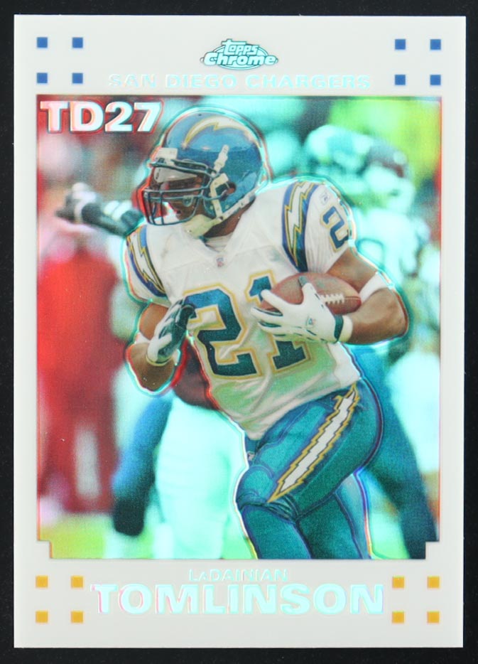 LaDainian Tomlinson 2007 Topps Chrome LaDainian Tomlinson White Refractors #LT27 #068/100 at PristineAuction.com LaDainian Tomlinson 2007 Topps Chrome LaDainian Tomlinson White Refractors #LT27 #068/100 at PristineAuction.com