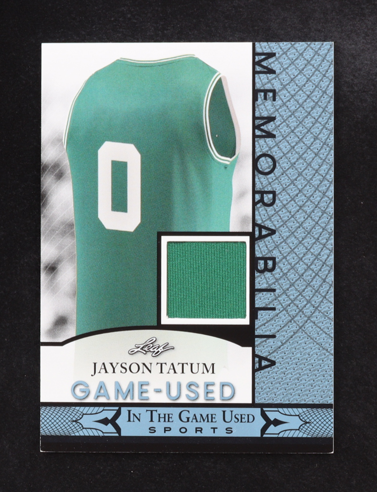 Jayson Tatum 2024 Leaf Game-Used In the Game Sports Memorabilia #GUM-59 at PristineAuction.com Jayson Tatum 2024 Leaf Game-Used In the Game Sports Memorabilia #GUM-59 at PristineAuction.com