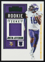 Justin Jefferson 2020 Panini Contenders Rookie Ticket Swatches #9 RC at PristineAuction.com