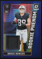 Brock Bowers 2024 Donruss Optic Rookie Phenoms Blue Hyper #9 RC at PristineAuction.com