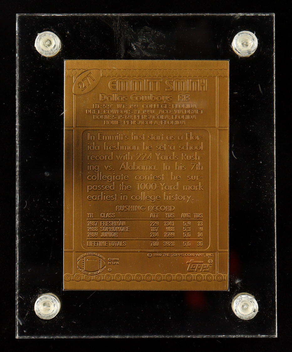 Emmitt Smith 1990 Topps Traded #27T Highland Mint Bronze Mint-Card #3,087/5,000 RC at PristineAuction.com Emmitt Smith 1990 Topps Traded #27T Highland Mint Bronze Mint-Card #3,087/5,000 RC at PristineAuction.com