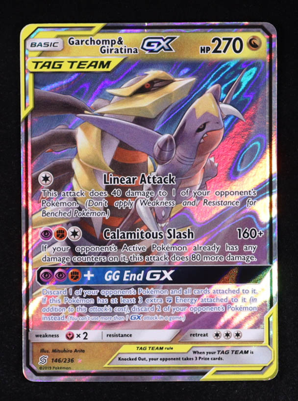 Garchomp & Giratina GX 2019 Pokemon Unified Minds #146 Holo at PristineAuction.com Garchomp & Giratina GX 2019 Pokemon Unified Minds #146 Holo at PristineAuction.com