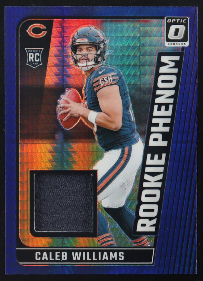 Caleb Williams 2024 Donruss Optic Rookie Phenoms Blue Hyper #1 RC at PristineAuction.com Caleb Williams 2024 Donruss Optic Rookie Phenoms Blue Hyper #1 RC at PristineAuction.com