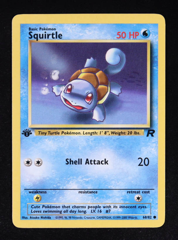 Squirtle Pokemon 2000 Team Rocket #68 at PristineAuction.com Squirtle Pokemon 2000 Team Rocket #68 at PristineAuction.com