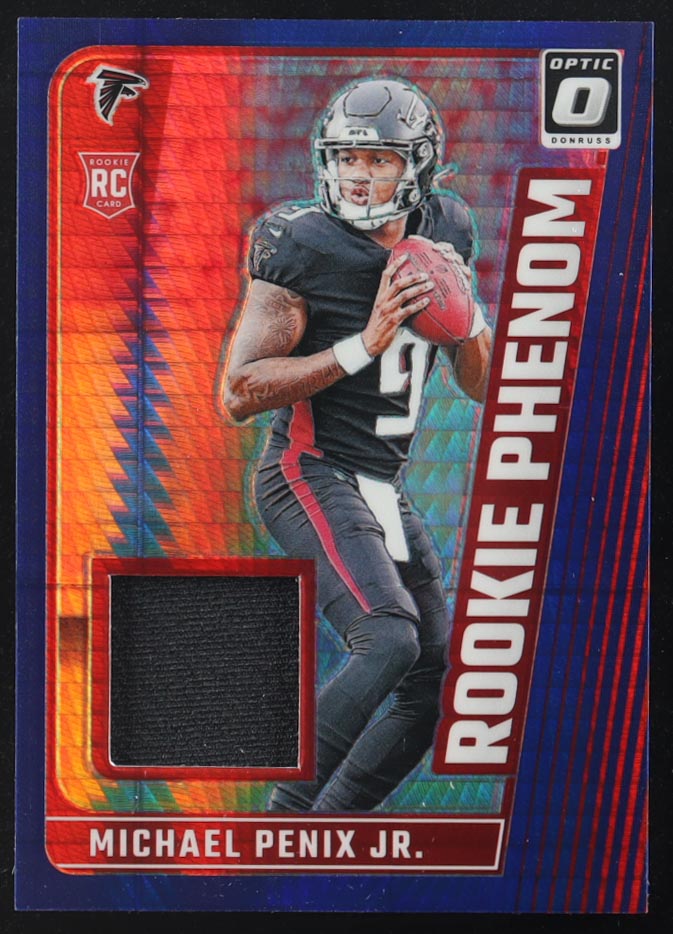 Michael Penix Jr. 2024 Donruss Optic Rookie Phenoms Blue Hyper #31 RC at PristineAuction.com Michael Penix Jr. 2024 Donruss Optic Rookie Phenoms Blue Hyper #31 RC at PristineAuction.com