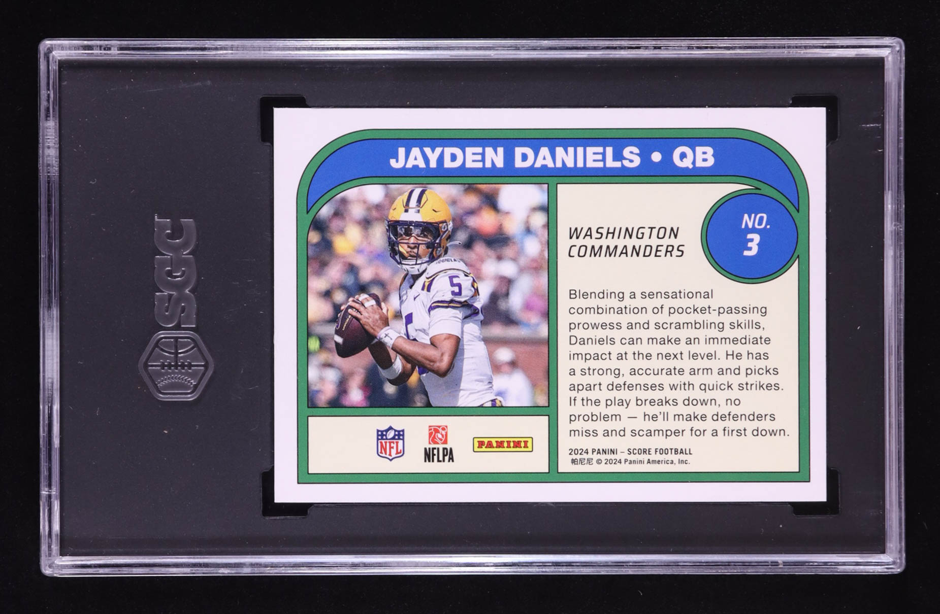 Jayden Daniels 2024 Score Protential #3 RC (SGC 9.5) at PristineAuction.com Jayden Daniels 2024 Score Protential #3 RC (SGC 9.5) at PristineAuction.com