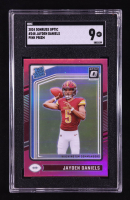 Jayden Daniels 2024 Donruss Optic Pink #248 RR RC (SGC 9) at PristineAuction.com