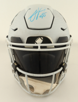 Julius Peppers Signed Panthers Full-Size Authentic On-Field Carbon Fiber Alternate SpeedFlex Helmet with Custom Visor (JSA) at PristineAuction.com
