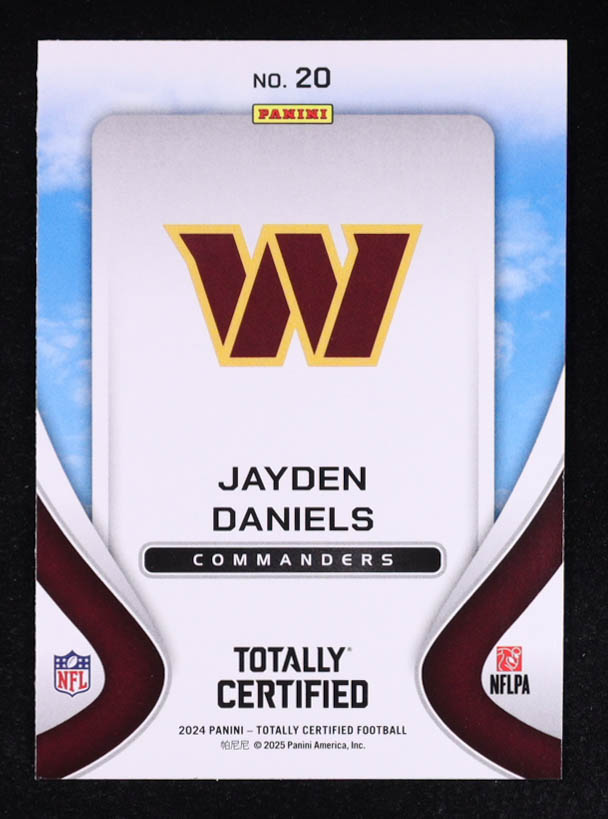 Jayden Daniels 2024 Totally Certified Franchise Foundations Mirror #20 RC at PristineAuction.com Jayden Daniels 2024 Totally Certified Franchise Foundations Mirror #20 RC at PristineAuction.com