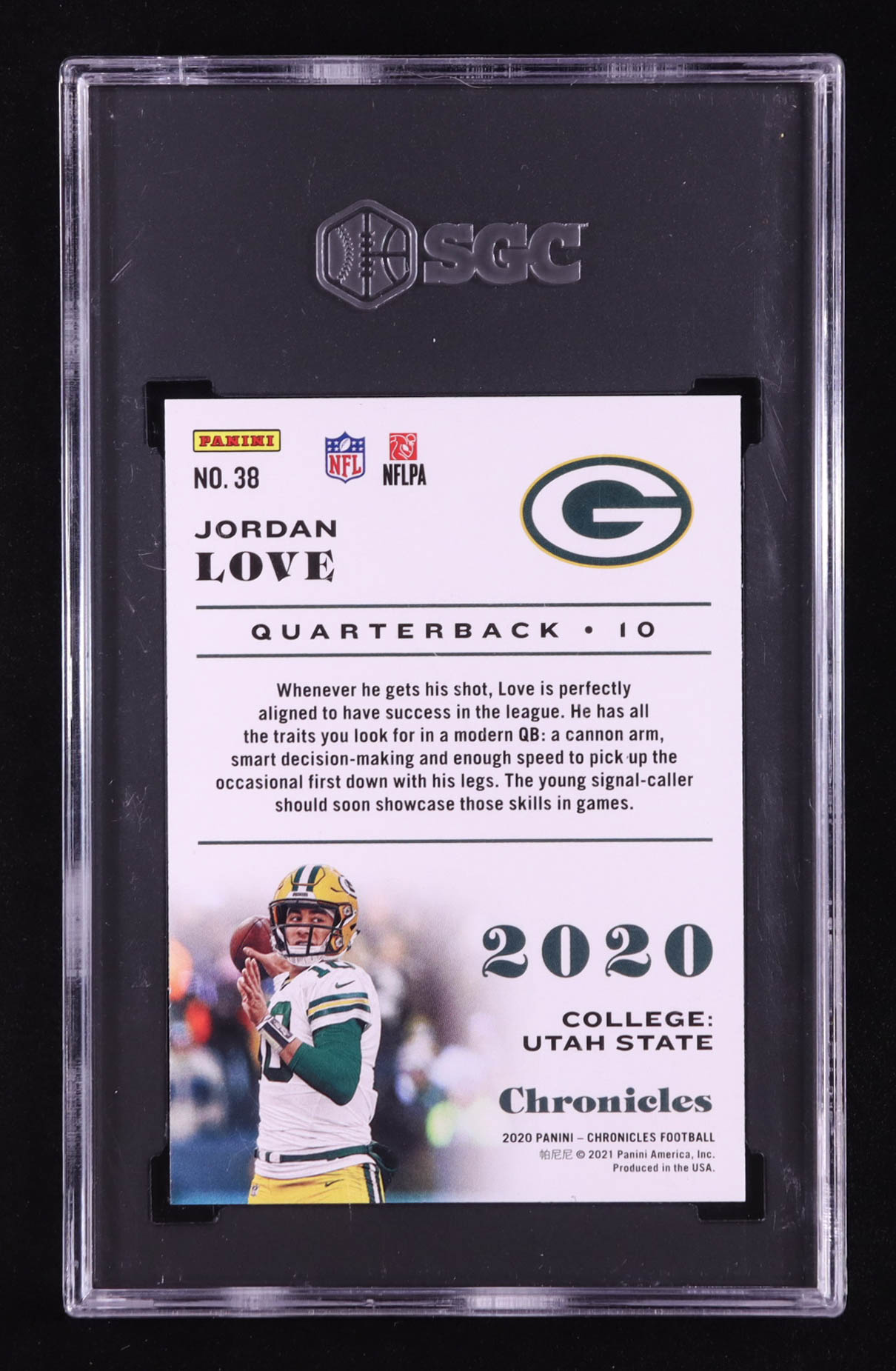 Jordan Love 2020 Panini Chronicles #38 RC (SGC 9) at PristineAuction.com Jordan Love 2020 Panini Chronicles #38 RC (SGC 9) at PristineAuction.com