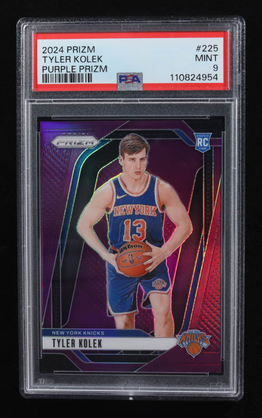 Tyler Kolek 2024-25 Panini Prizm Prizms Fast Break Purple #225 RC #62/99 (PSA 9) at PristineAuction.com Tyler Kolek 2024-25 Panini Prizm Prizms Fast Break Purple #225 RC #62/99 (PSA 9) at PristineAuction.com