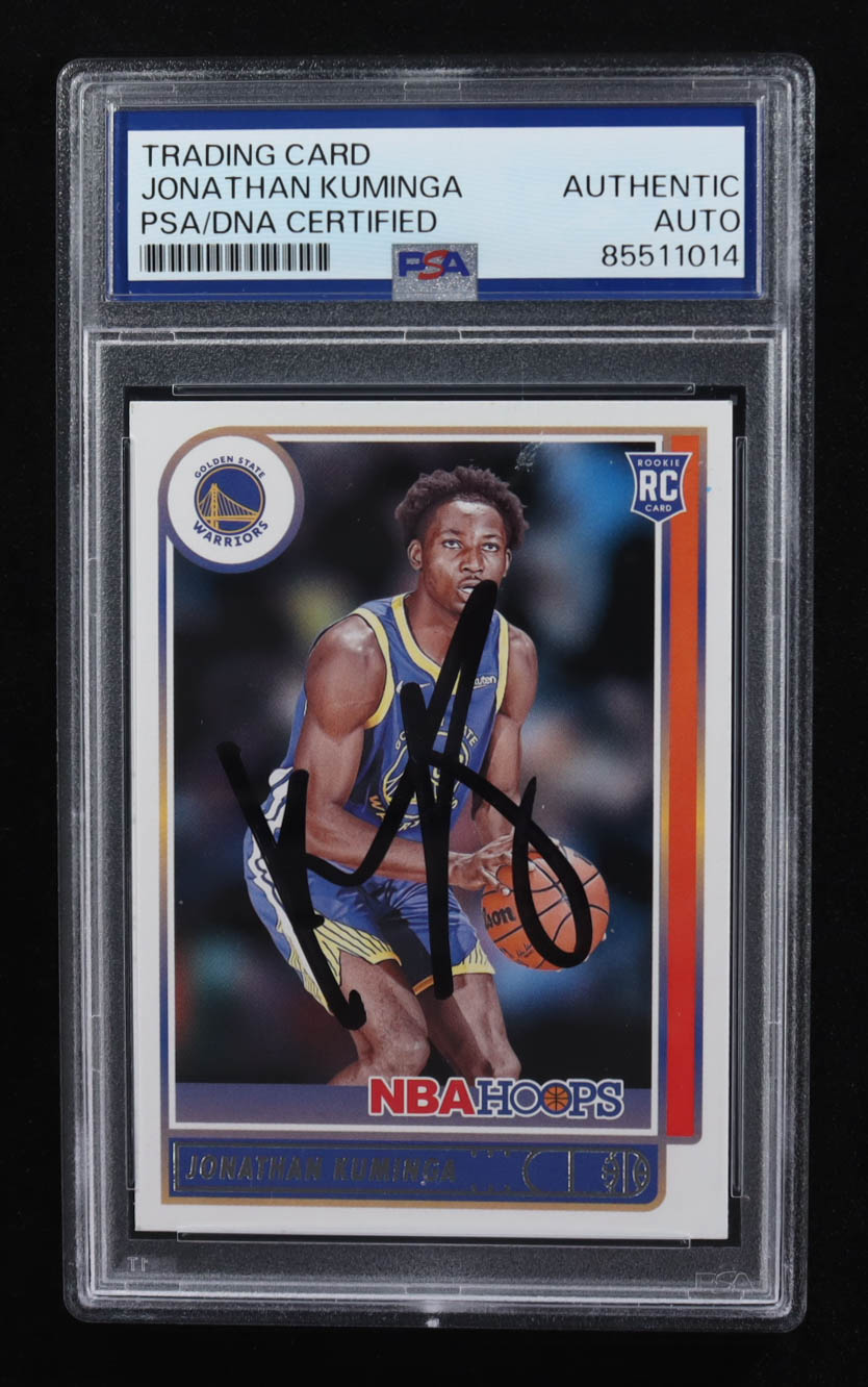 Jonathan Kuminga Signed 2021-22 Hoops #219 RC (PSA) at PristineAuction.com Jonathan Kuminga Signed 2021-22 Hoops #219 RC (PSA) at PristineAuction.com