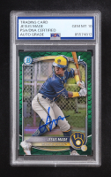 Jesus Made Signed 2025 Bowman Chrome Prospects Green Reptilian Refractors #BCP50 #68/99 RC (PSA | Auto Grade PSA 10) at PristineAuction.com