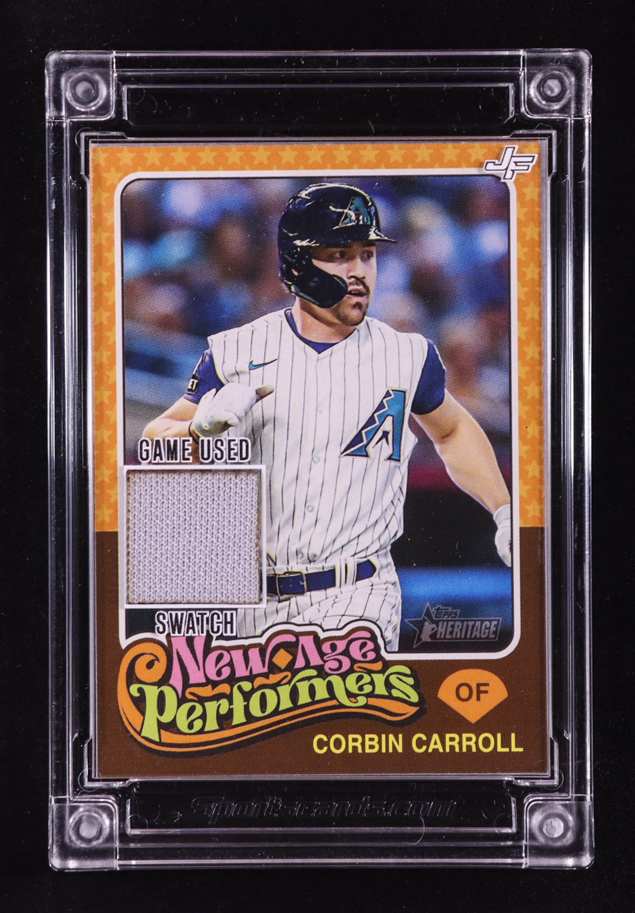Corbin Carroll 2025 Sportscards.com Jersey Fusion Game-Used Swatch #CC23 at PristineAuction.com Corbin Carroll 2025 Sportscards.com Jersey Fusion Game-Used Swatch #CC23 at PristineAuction.com