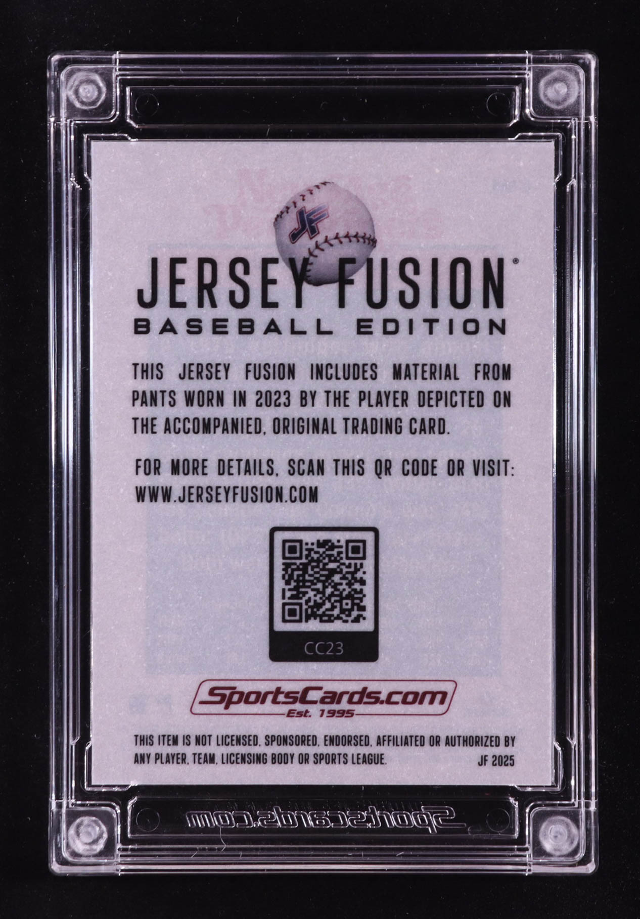 Corbin Carroll 2025 Sportscards.com Jersey Fusion Game-Used Swatch #CC23 at PristineAuction.com Corbin Carroll 2025 Sportscards.com Jersey Fusion Game-Used Swatch #CC23 at PristineAuction.com
