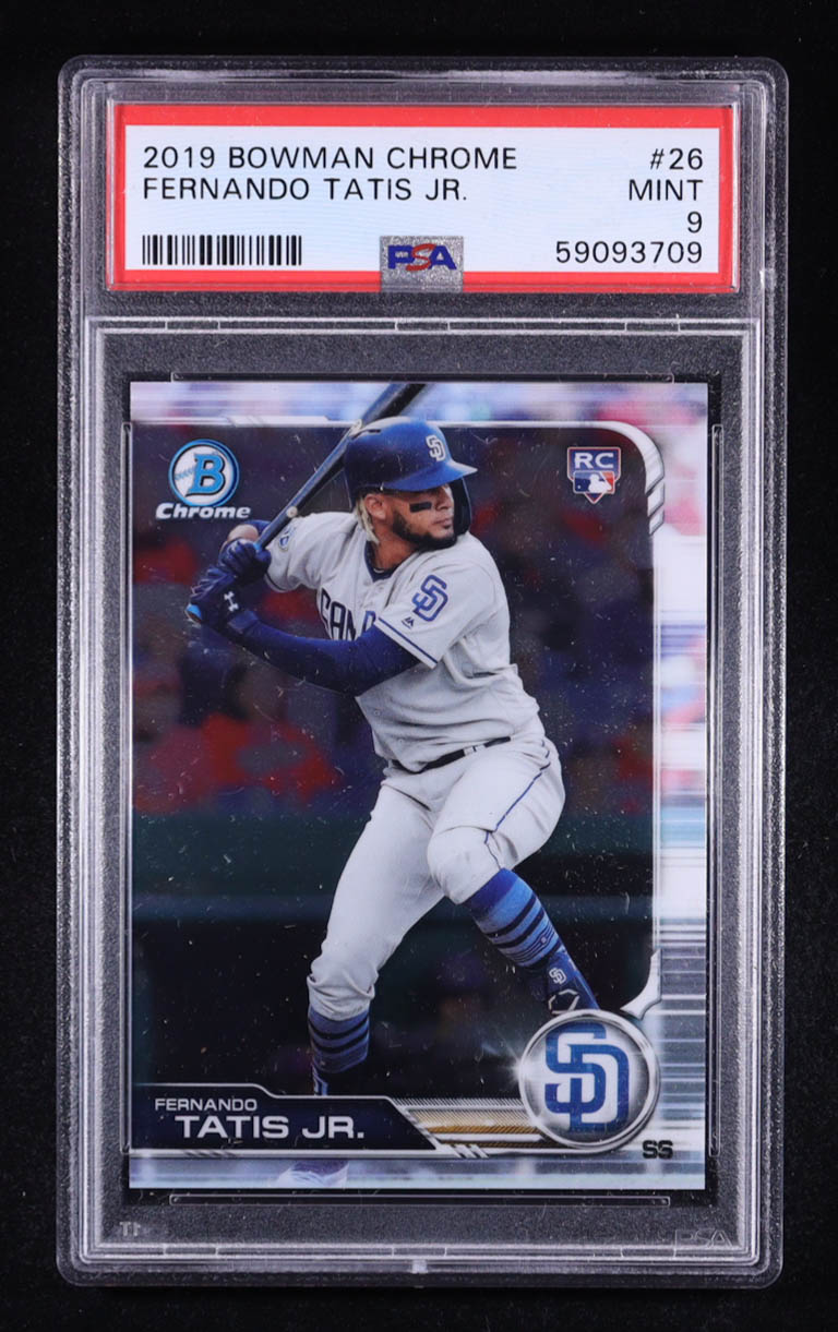Fernando Tatis Jr. 2019 Bowman Chrome #26 RC (PSA 9) at PristineAuction.com Fernando Tatis Jr. 2019 Bowman Chrome #26 RC (PSA 9) at PristineAuction.com